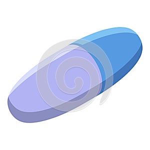 Painkiller capsule icon, isometric style