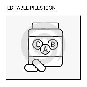 Painkiller line icon