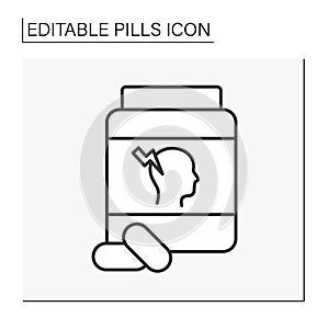 Painkiller line icon