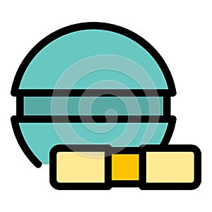 Painkiller pill icon color outline vector