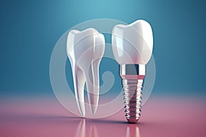 Painless Dental care implant. Generate Ai