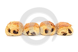 Pains au chocolat (french bakery products with chocolate)