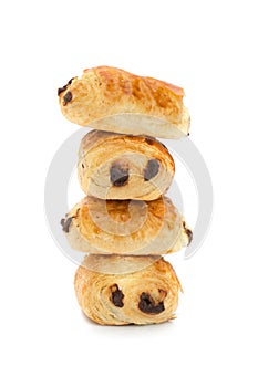 Pains au chocolat (french bakery products with chocolate)