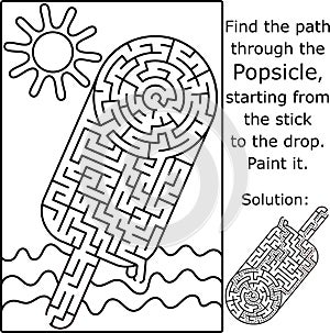 Paint activity Popsicle maze labirinth game