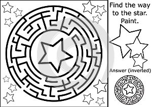 Paint activity Star maze labirinth game photo