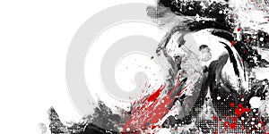 Paint banner. Brush stroke. Abstract grunge background
