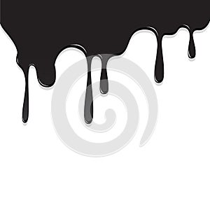 Paint Black color dripping, Color Droping Background vector illustration photo