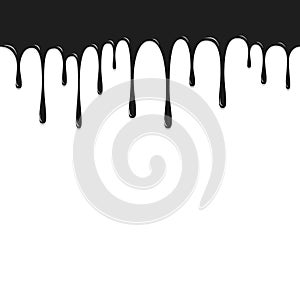 Paint Black color dropping, Color Droping Background vector illustration