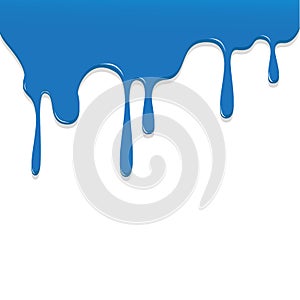 Paint Blue color dripping, Color Droping Background vector illustration photo