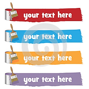 Paint brush banners