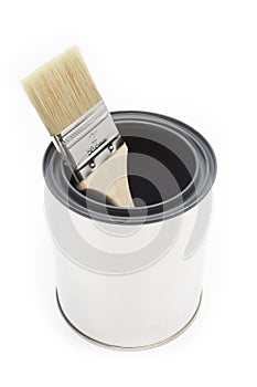 Paint brush and bucket