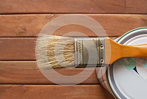Paint  brush on can