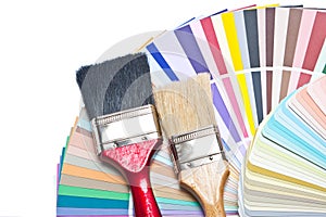 Paint brush and color guide
