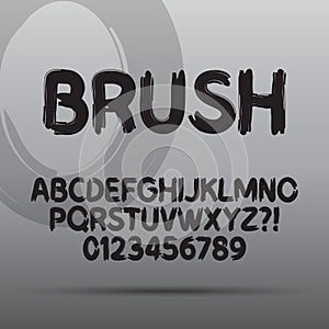 Paint Brush Font and Numbers