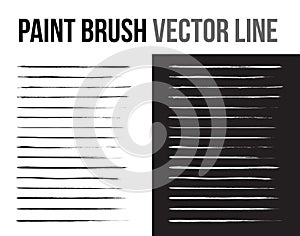 The paint brush handdrawn vector line set