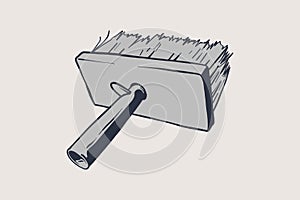 Paint brush icon vector, logo illustration, pictogram isolated.