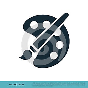 Paint Brush Icon Vector Logo Template Illustration Design. Vector EPS 10