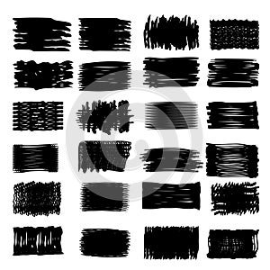 Paint brush stroke set, brush stroke abstract shapes.