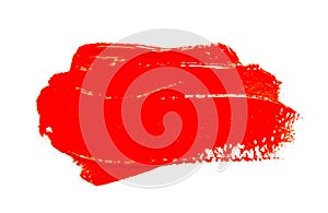 Paint brush stroke texture red watercolor isolated