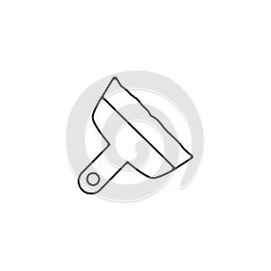 Paint brush thin line icon. paint brush linear outline icon