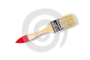 Paint brush unused for wood and metal on the white background