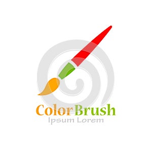 Paint brush vector logo