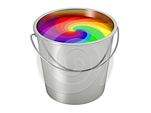 Paint Bucket - color wheel - on white