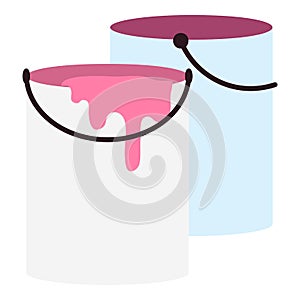 Paint bucket icon, flat style