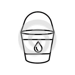 Paint bucket icon vector isolated on white background, Paint bucket sign , sign and symbols in thin linear outline style