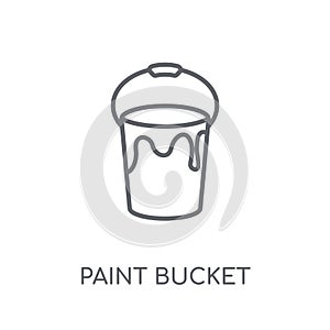 Paint bucket linear icon. Modern outline Paint bucket logo conce