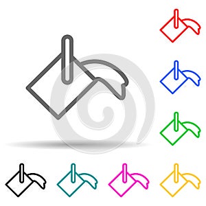 paint bucket multi color style icon. Simple thin line, outline  of web icons for ui and ux, website or mobile application