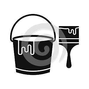 paint bucket Vector Icon which can easily modify or edit