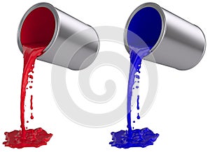 Paint can pouring out