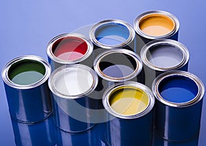 Paint and cans