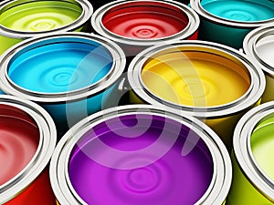 Paint cans photo