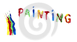 Pintar envuelto sobre el. la pintura 