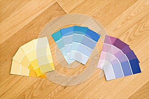 Paint color swatches.