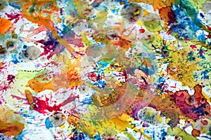 Paint colorful pastel blurred background, vivid hues, spots