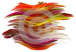 Paint dabs isolated on white