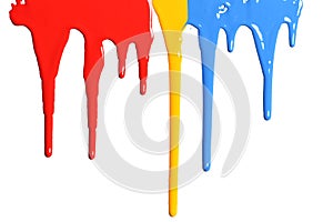 Paint Dripping in primary colors