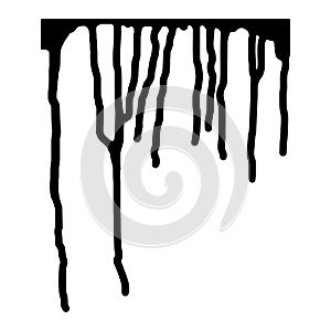 Paint drips vector element. Grunge effect