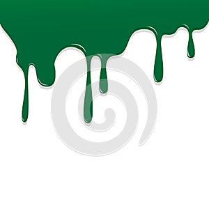 Paint Green color dripping, Color Droping Background vector illustration photo