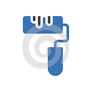 Paint vector glyph colour icon