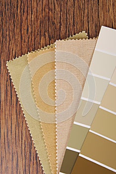 Paint and material color choosing for interior