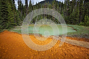 The `Paint Pots` natural basins in the Kootenay National Park, British Columbia, Canada