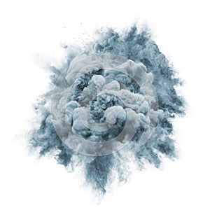 Paint powder gray color explosion particle dust cloud splash abstract texture background