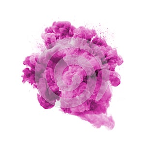 Paint powder pink color explosion particle dust cloud splash abstract texture background