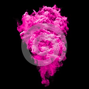 Paint powder pink color explosion particle dust cloud splash abstract texture background