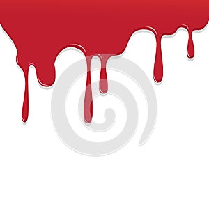 Paint Red color dripping, Color Droping Background vector illustration photo