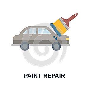 Paint Repair flat icon. Color simple element from car servise collection. Creative Paint Repair icon for web design, templates,